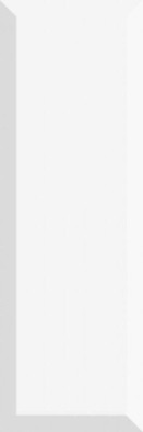 Настенная плитка Monocolor Biselado Brillo Blanco 10x30 глянцевая керамическая