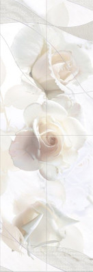 Панно Rosa (Комп 4 шт) 48.4x140 глянцевое керамическое
