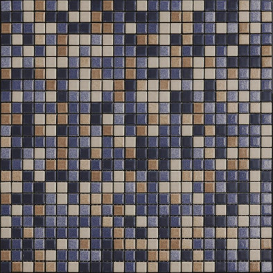 Мозаика Mix Standard Poetic 1 керамика 30х30 см Appiani матовая чип 12х12 мм, бежевый, коричневый, синий XPOE 401