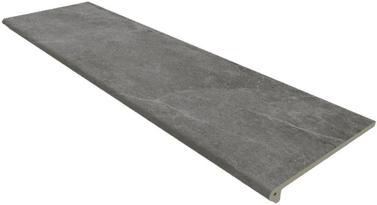 Ступень фронтальная Peldaño Redondo 120 Petra Antracita Liso 30x120 керамогранит матовая Gres de Aragon Petra 971207