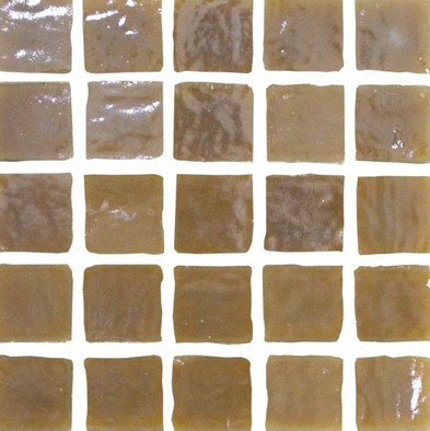 Мозаика Lyra-2 прокрашенная в массе стекло 31.8х31.8 см перламутровая чип 15х15 мм, бежевый