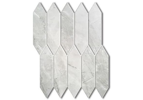Мозаика Royal Graye 257,5х313х6 мм керамика глянцевая чип 48х19.5 мм, серый