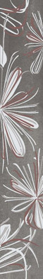 Бордюр Sonnet Grey Flower Azori 6.2x50.5 матовый керамический 587901001