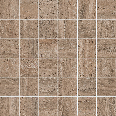 Мозаика Kerama Marazzi KMD2MSA019GR Про Травертин Мозаичный Коричневый Светлый матовый обрезной керамогранит 30х30 см