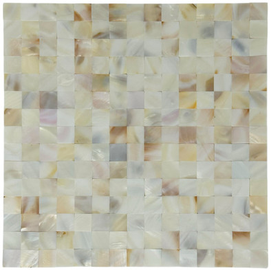 Мозаика Marble Mosaic Seamless Natural Shell ракушка 30.5х30.5 см перламутр чип 20х20 мм, белый, бежевый