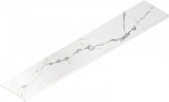 Ступень фронтальная Stellaris Statuario White Scalino 33x160 Frontale керамогранит матовая Italon 620070002612