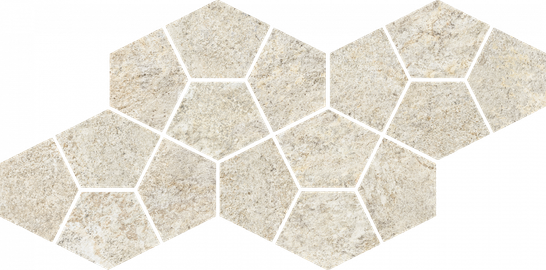 Мозаика Italon Magma Ice Mosaico Prism керамогранит 20.5х41.3 см матовая бежевый 620110000244