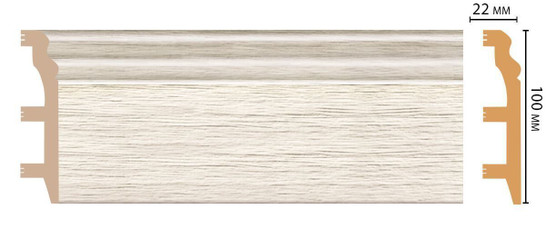 Плинтус напольный D232-70 ДМ Decomaster (100х22х2400 мм)