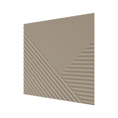 Стеновая квадратная панель Пирамида МДФ Ликорн Латте Ликорн мм (4 шт.)
