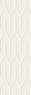 Настенная плитка Nightwish Bianco B Struktura Rekt 25x75 Paradyz Ceramika матовая керамическая 57563