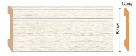 Плинтус напольный D105-70 ДМ Decomaster (107х12х2400 мм) 