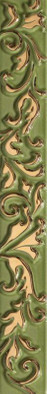Напольная плитка Listello Ricciolo Verde керамическая