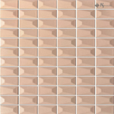 Мозаика NSmosaic R-360 керамика матовая 30х30 см чип 23х48 мм, бежевый