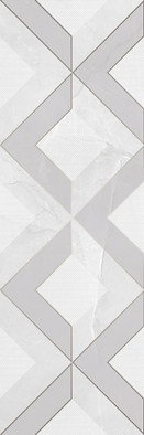 Декор Monti белый 20х60 Laparet глянцевый керамический
