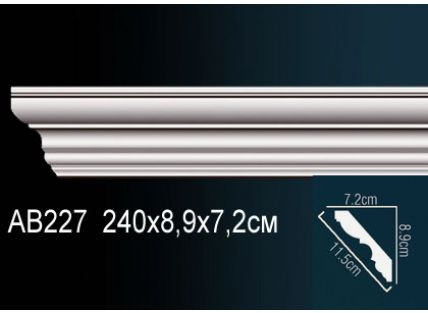 Перфект Карниз потолочный гладкий AB227