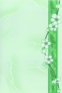 Декор София Бирюзовый 20х30 ДВ-12 Belleza глянцевый керамический