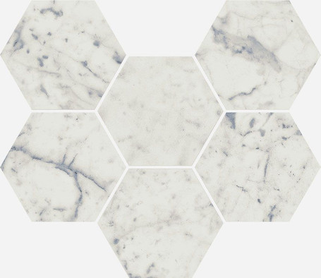 Декор Charme Extra Carrara Mosaico Hexagon керамогранит фото Декор Charme Extra Carrara Mosaico Hexagon керамогранит