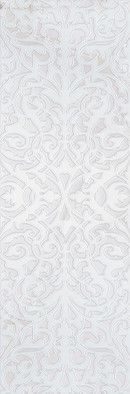 Декор Stazia White Белый 01 30х90 Gracia Ceramica глянцевый керамический 010301002115