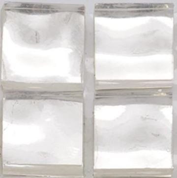 Мозаика Золото 24К белое обрезное гофрированное Gold-W-CG 31.8х31.8 см глянцевая чип 10х10 мм, цвет серебряный