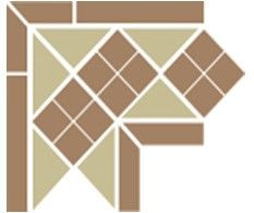 Вставка Corner Lisbon-1 with 1 strip (Tr.03, Dots 04, Strips 04) 21,5х21,5 матовая керамогранит