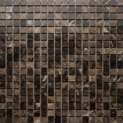 Мозаика Emperador Dark Pol. 15х15х4 мм каменная 30.5x30.5