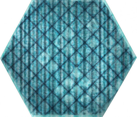 Керамогранит Tribu Blue Shiny Hexa 23.2x26.7 матовый