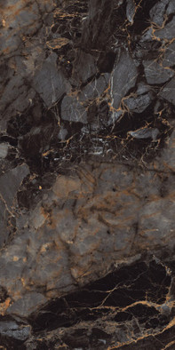 Керамогранит Rio Black Glossy Golden Line 60x120 Infinity Ceramica полированный универсальная плитка