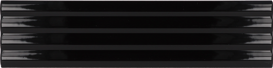 Настенная плитка Black Onda Glossy 5x20 Equipe глянцевая керамическая 28483