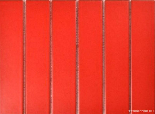 Мозаика Porcelain mosaic Mosaic 4.5x19.5 Y45P806 Красная матовая керамогранит 19.5х28.8 см чип 45х195 мм