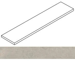 Ступень угловая Rinascente Fusion Cenere Scalino Angolare Sx 33x120 керамогранит матовая Atlas Concorde 620070003272