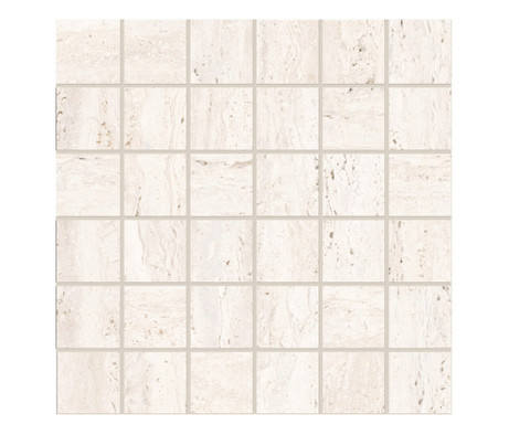 Мозаика Supergres Astrum White Vein Cut Mosaico 30x30 керамогранит матовая чип 48х48 мм, белый WHMS