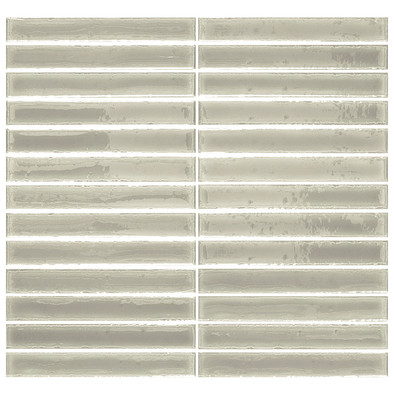 Мозаика Short Stick Camaleon керамика 28х30 см Amadis Fine Tiles глянцевая чип 20х150 мм, серый 8436552229422