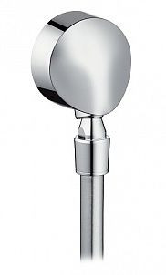 Шланговое подсоединение Hansgrohe FixFitt E с клапаном обратного тока и шарнирным соединением, хром