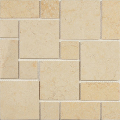 Мозаика К-709 мрамор 30х30 см полированная чип 48х98 мм, бежевый