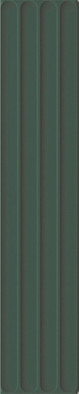 Настенная плитка Plinto In Green Matt 10.7х54.2 DNA Tiles матовая, рельефная (структурированная) керамическая 78803289