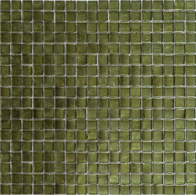 Мозаика Sagitta-3 стекло 29.5х29.5 см глянцевая чип 15х15 мм, зеленый