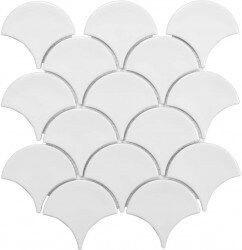 Мозаика KFS-1G керамика 25.9x27.3 см глянцевая чип 86x94 мм, белый