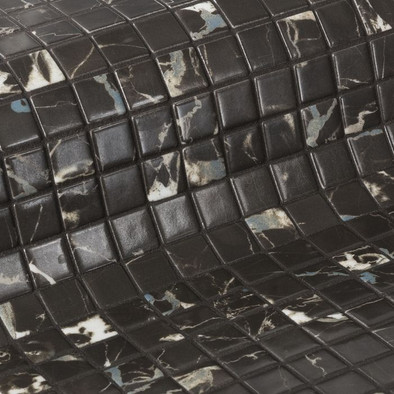 Мозаика Ezarri Black Marble стекло 31.3х49.5 см матовая чип 25х25 мм, черный