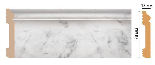 Плинтус напольный D005-79 ДМ Decomaster (79х13х2400 мм) 