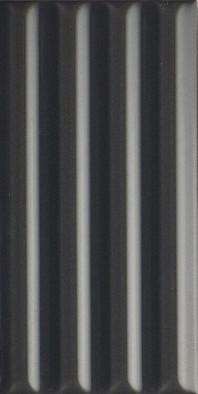 Настенная плитка WigWag Black 7,5x15 41ZERO42 глянцевая, рельефная керамическая 4100324