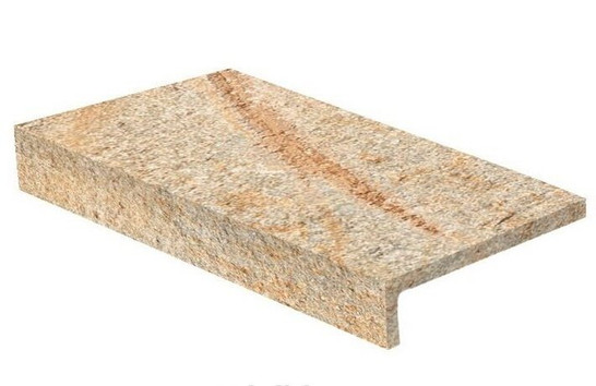 Ступень фронтальная J89199 Le Cave Barge Beige Elle Monolitico 15х30 керамогранит антискользящая (grip), матовая RHS