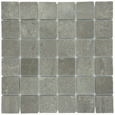 Мозаика Marble Mosaic Cinderella stone Pol камень 30.5х30.5 см полированная чип 48х48 мм, серый