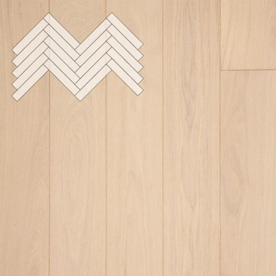 Паркетная доска Lab Arte Английская елка Дуб Селект Лана лак 500х125х14/3