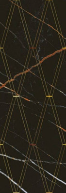 Декор Black and Gold Rombi 24.2x70 глянцевый керамический
