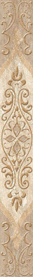 Бордюр Azori Ascoli Beige Classico 7,5х63, матовая керамический