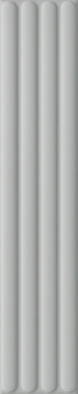 Настенная плитка Plinto Out Grey Matt 10.7х54.2 DNA Tiles матовая, рельефная (структурированная) керамическая 78803301