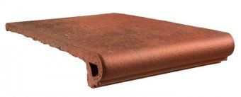 Ступень фронтальная Gres De Aragon Peldano Redondo Antic Marron 33x33 матовая