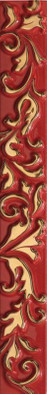 Напольная плитка Listello Ricciolo Rosso керамическая