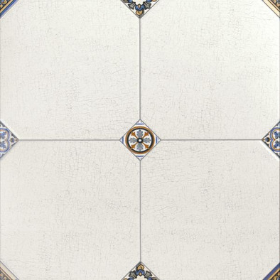 Керамогранит Manises Decor Blanco 58х58 El Molino матовый универсальная плитка УТ-00046724