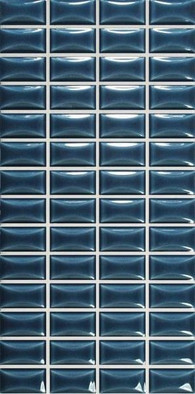 Настенная плитка 3D Bars Bevel Sapphire Gloss 12.5х25 Wow 3d, глянцевая, рельефная (структурированная) керамическая УТ-00048734